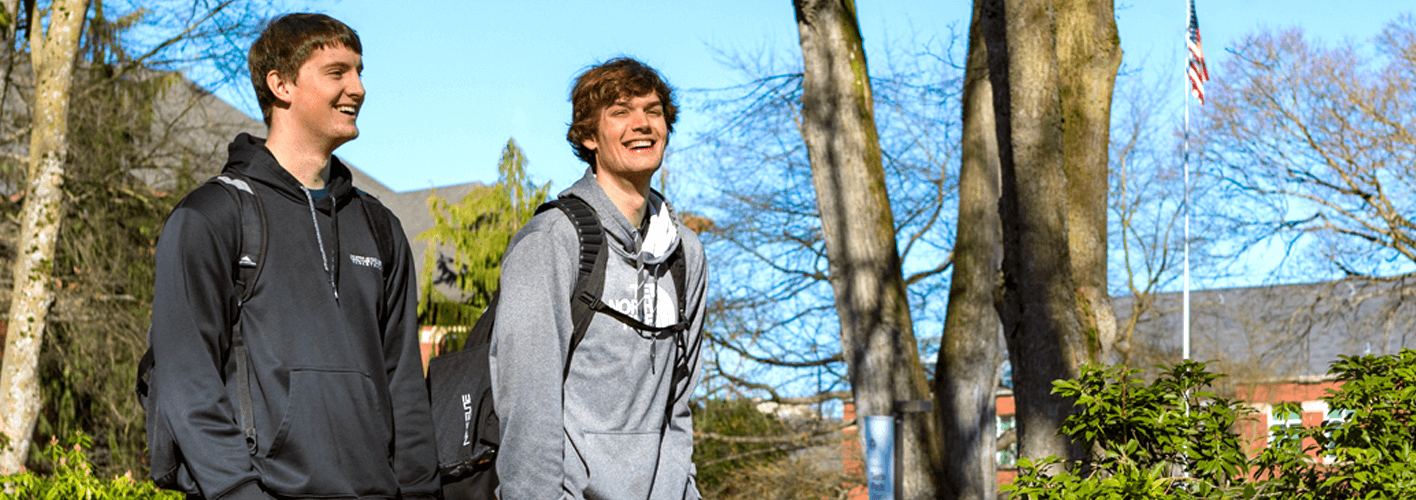 SPU students walking through Tiffany Loop